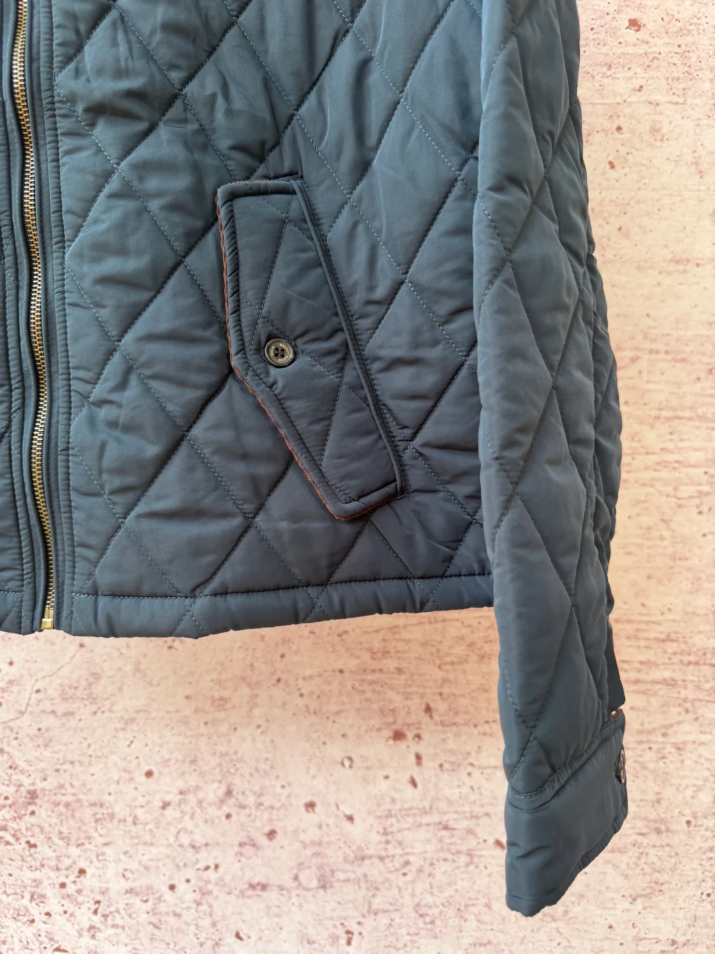 P420 Raff's new diamond-shaped plaid workwear cotton jacket, customized hardware accessories, fine workmanship inside and outside to maintain the original details, simple version, old money style, casual matching, workmanship details restored, diamond-shaped grid stitching inside and outside, fixed, first choice for autumn wear, full of details